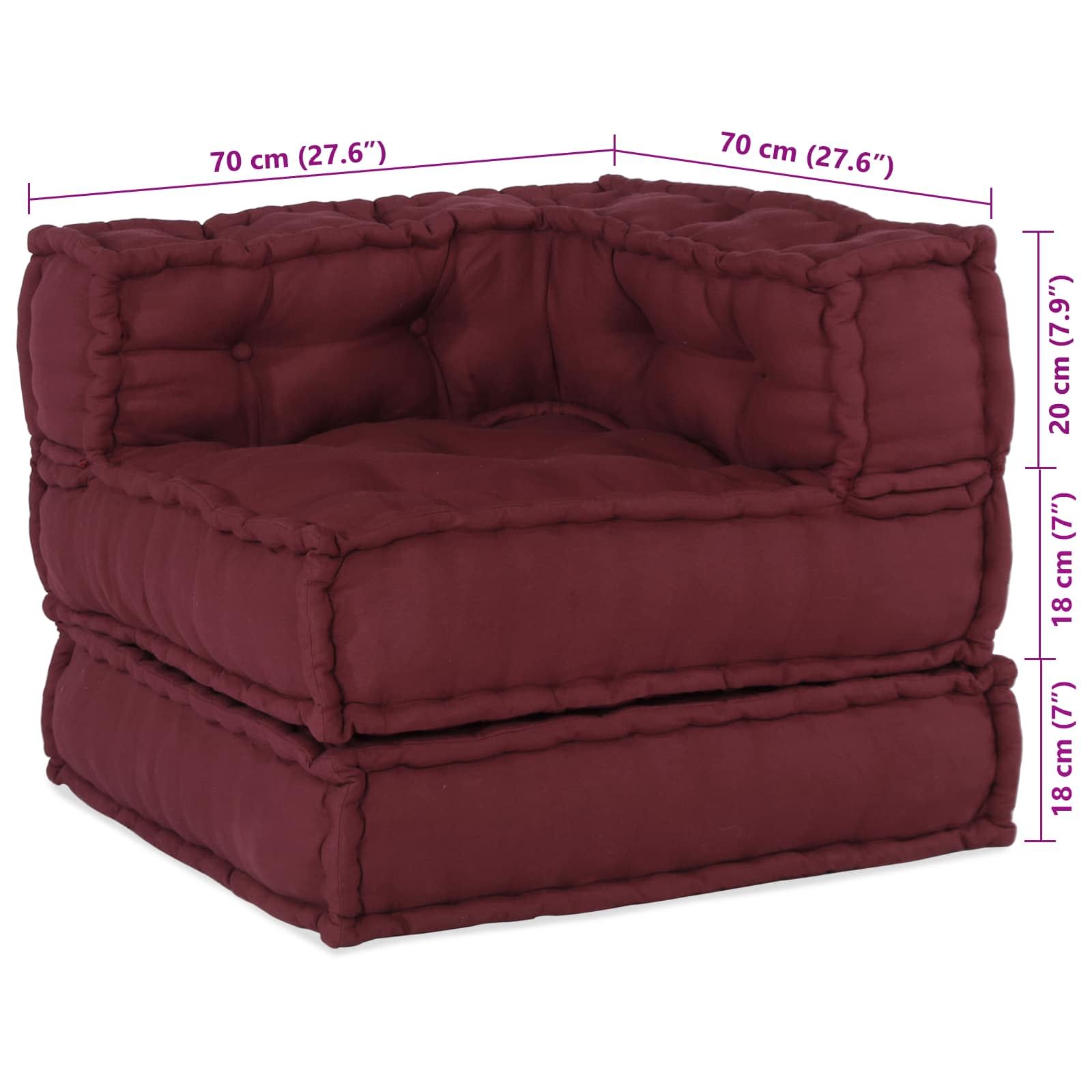 Modulare Sofagarnitur 2 pcs Kastanienbraun 140 x 70 x 56 cm