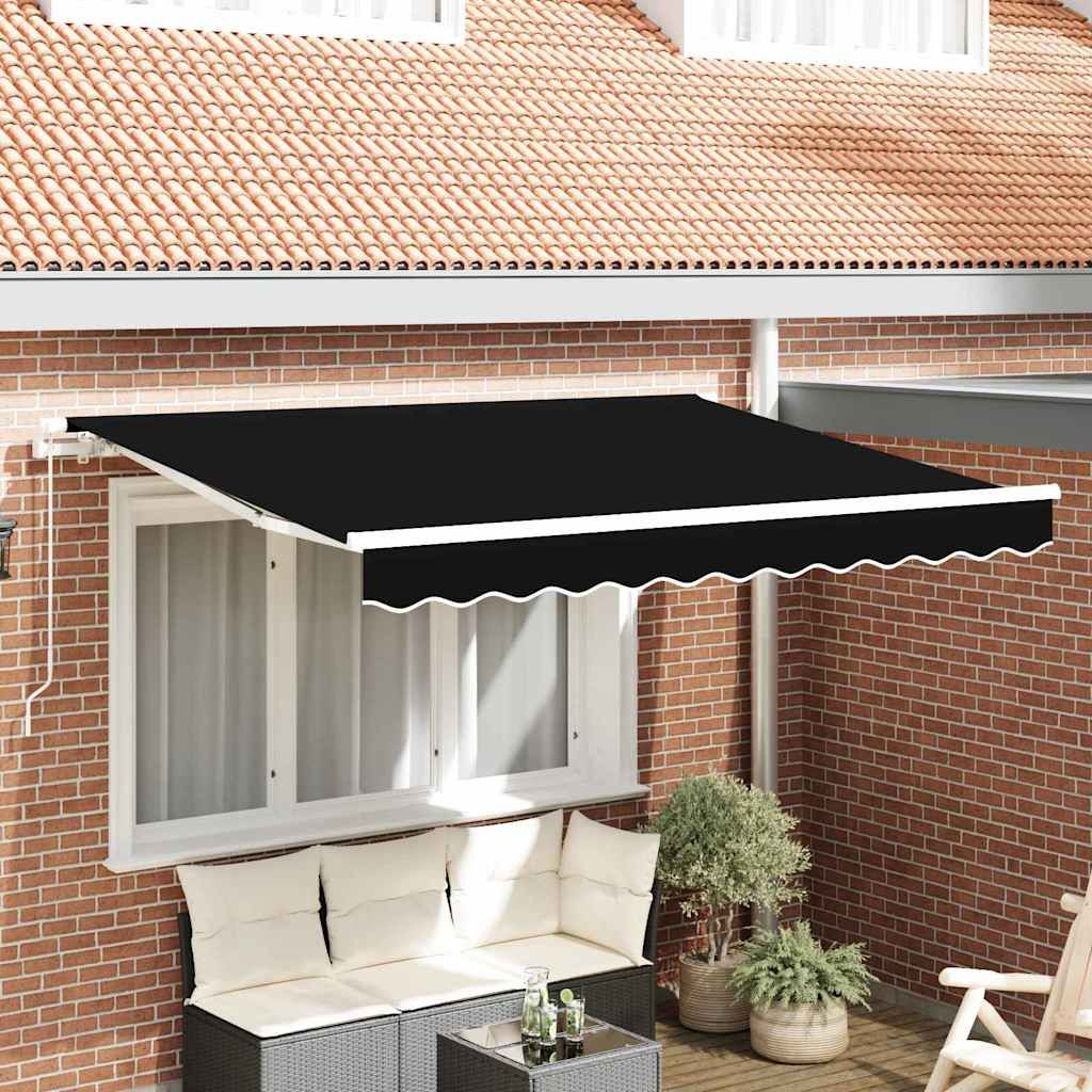 Ersatzbespannung für Markise 3 x 2,5 m Schwarz Polyester