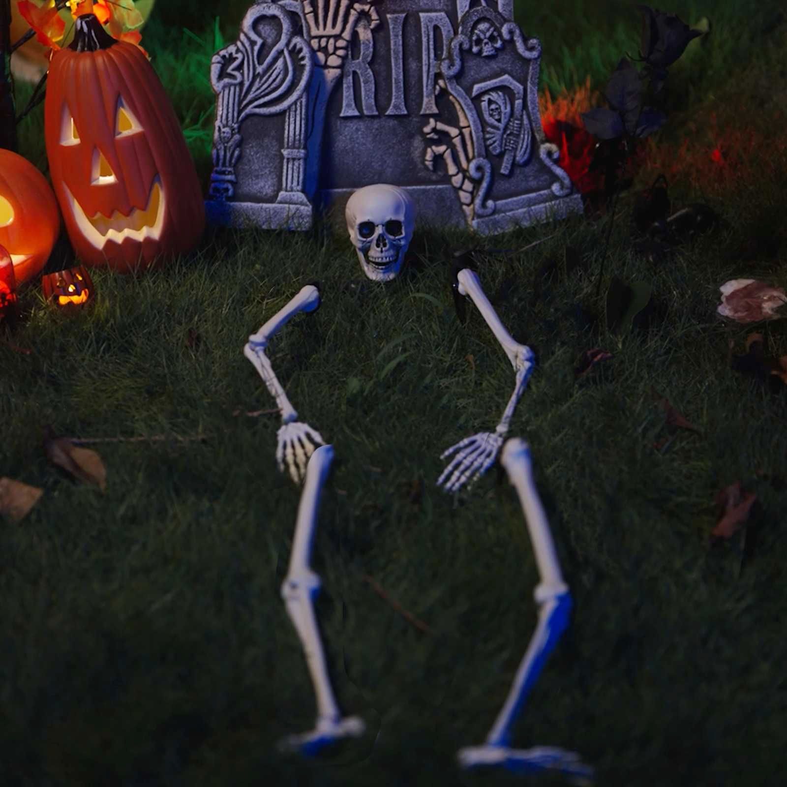 Halloween Skelett mit Bodenspitzen Weiß 45,5 x 13 cm