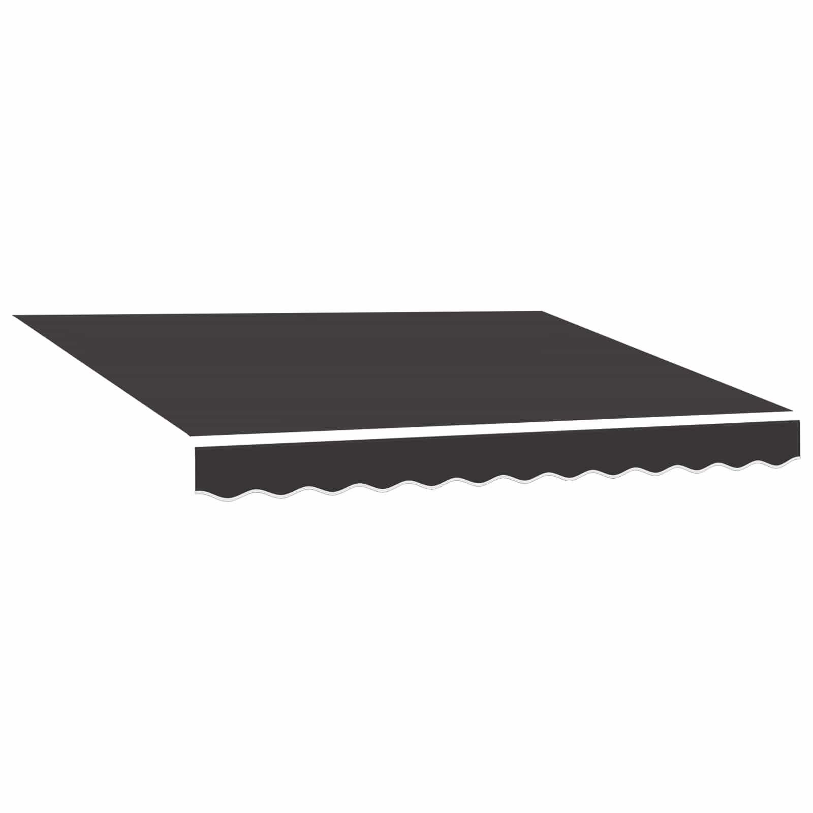 Ersatzstoff für Markise Grau 300x250 cm Polyester