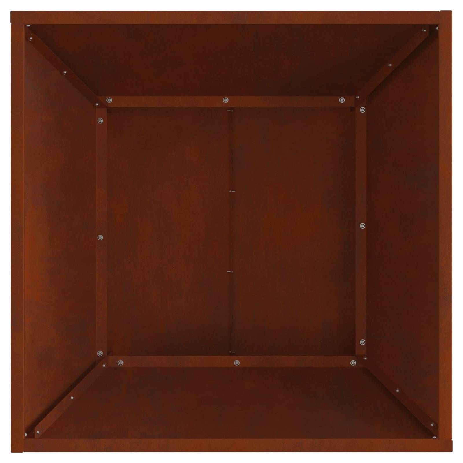 Feuerstelle Braun 60 x 60 x 35 cm Wetterfeststahl