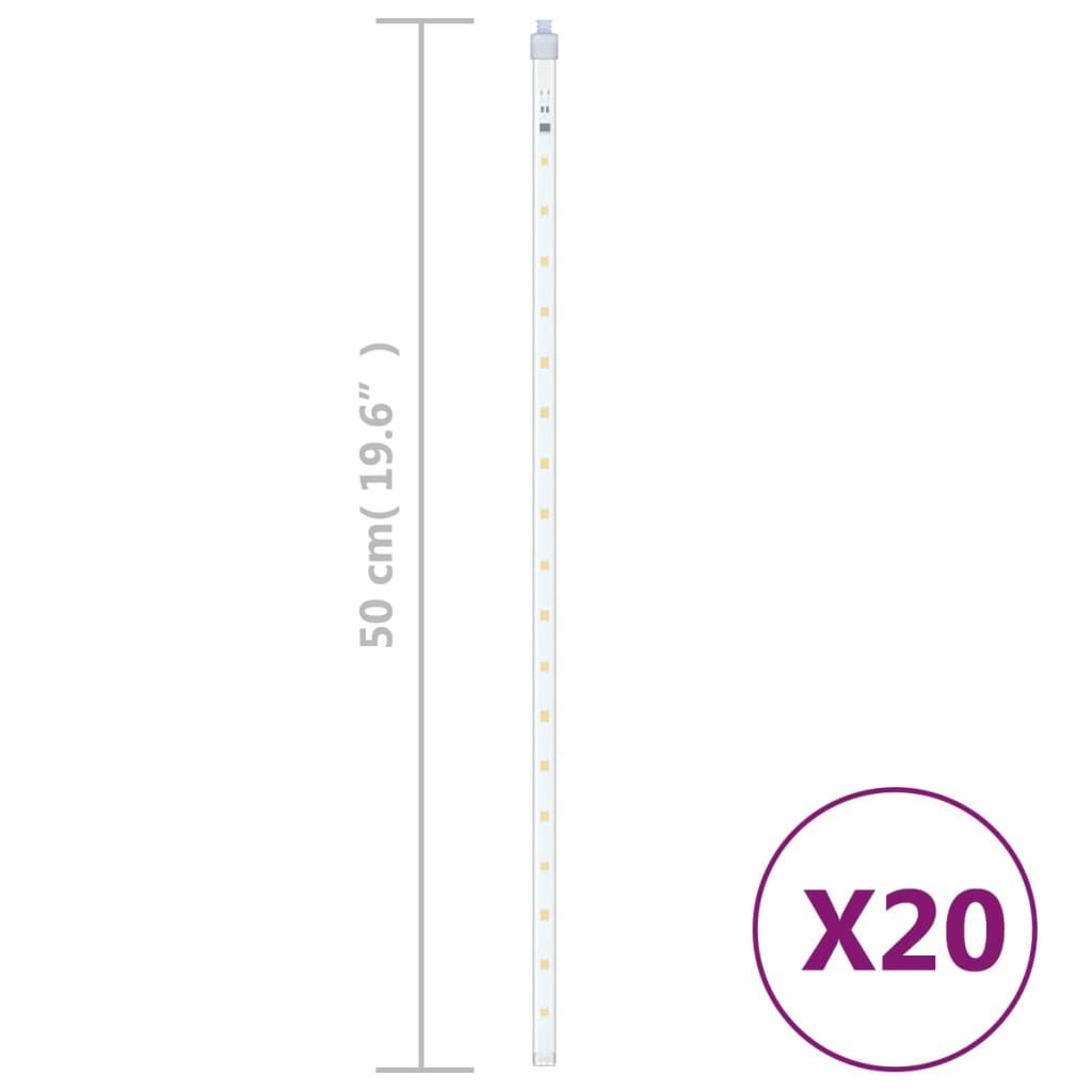 LED Meteor-Lichter 20 Stk. 50 cm Warmweiß 720 LEDs