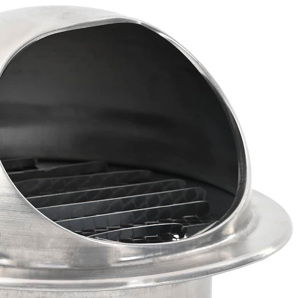 Lüftungsgitter 2 Stk. Silber 100 mm Edelstahl