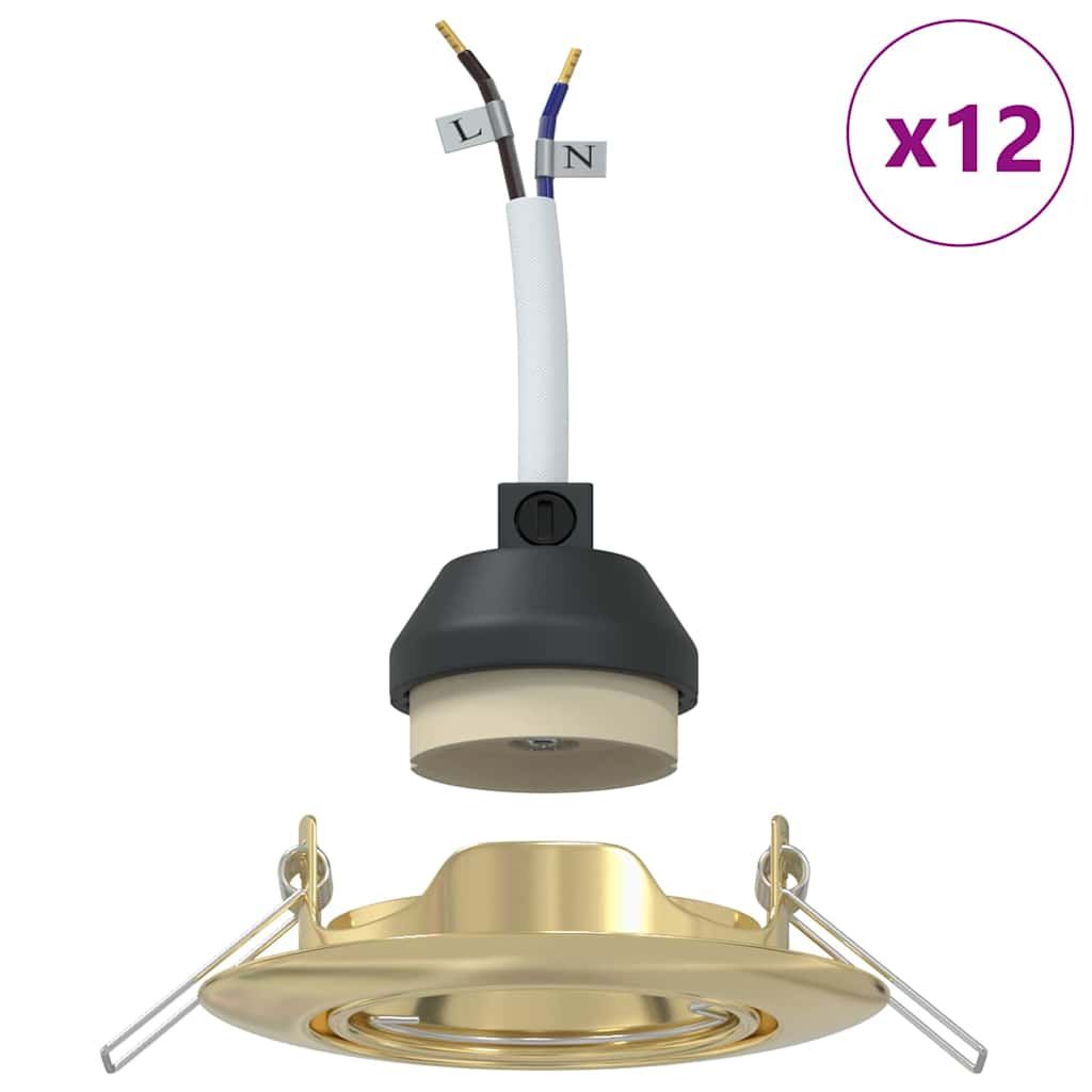 Spotlight 12 stk. Gold 9 x 9 x 2,5 cm Metall