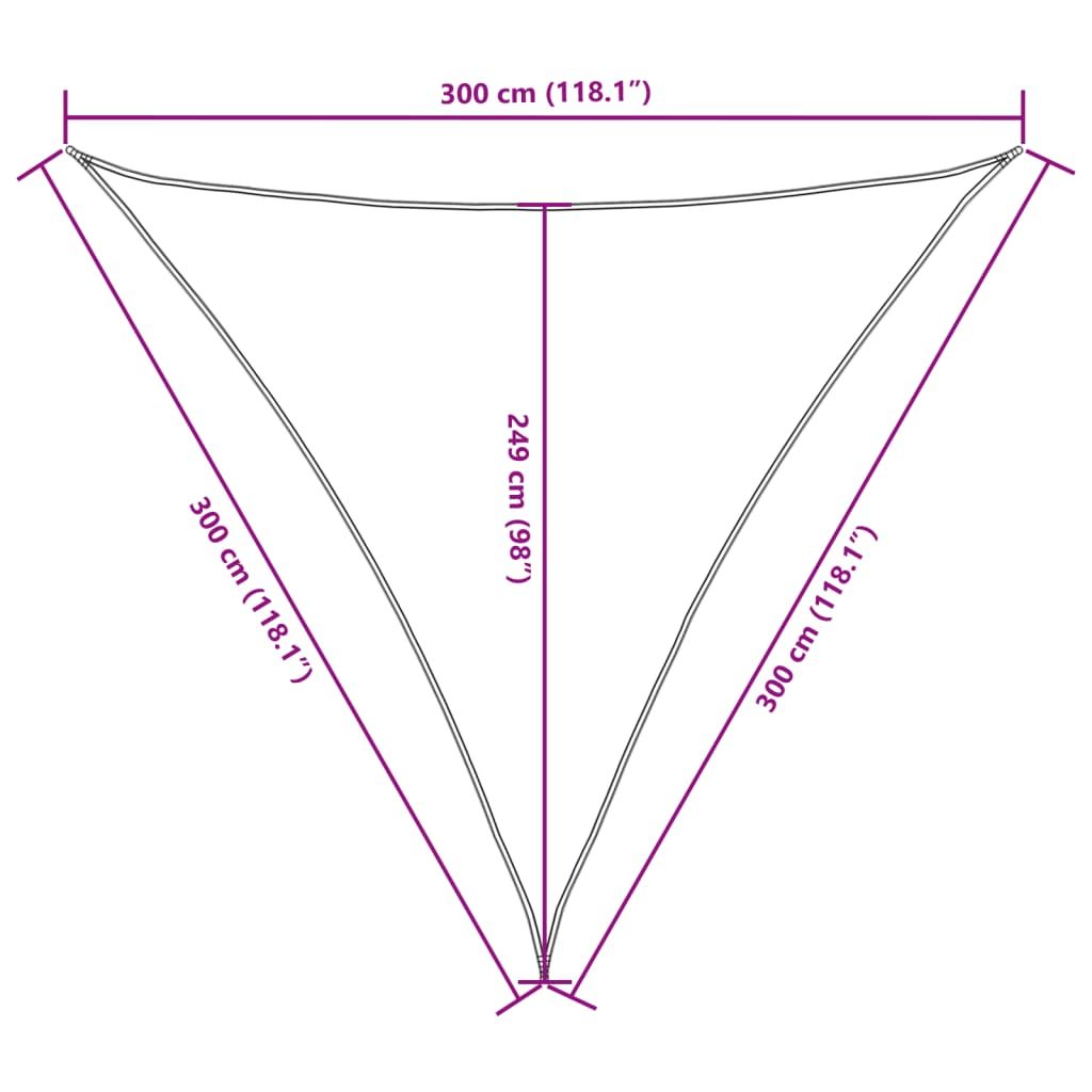 Sonnensegel Oxford-Gewebe Dreieckig 3x3x3 m Taupe
