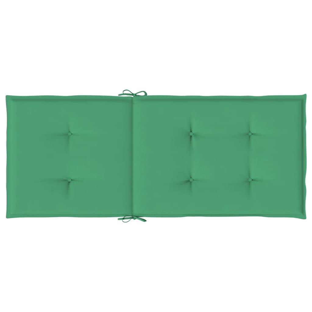 Gartenstuhlauflagen für Hochlehner 6 Stk. Grün 120x50x3cm Stoff
