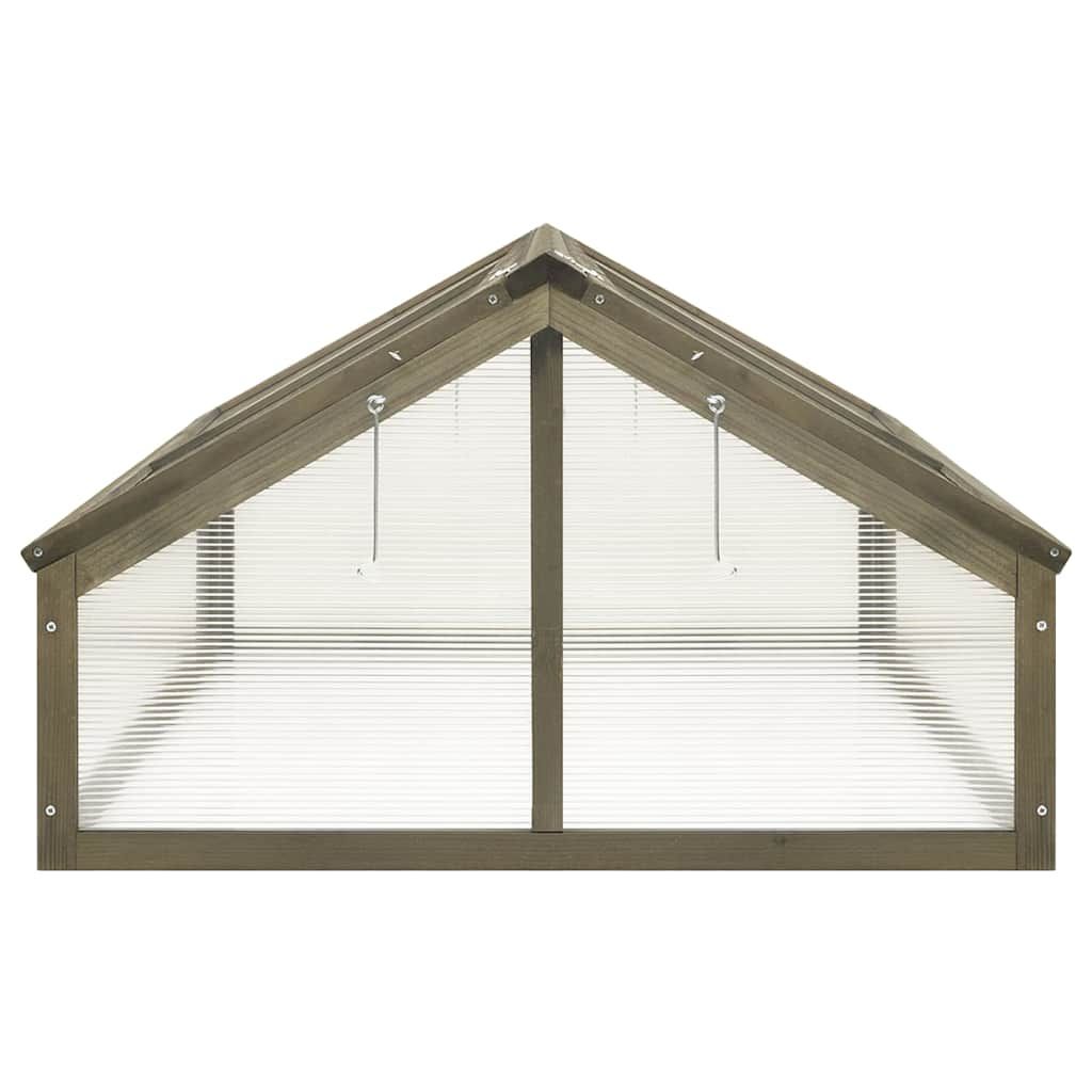 Gewächshaus Grau 114x80x50 cm Tannenholz