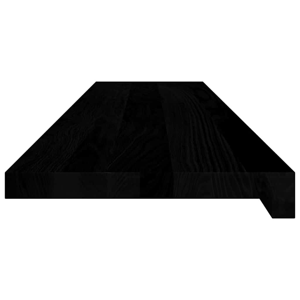 Treppenstufen 4 Stk. Braun-Schwarz 110x30x2 cm Massivholz Eiche