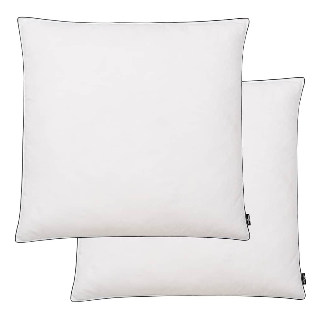 Kissen 2 Stk. Daunen-/Federfüllung Leicht 80x80 cm Weiß