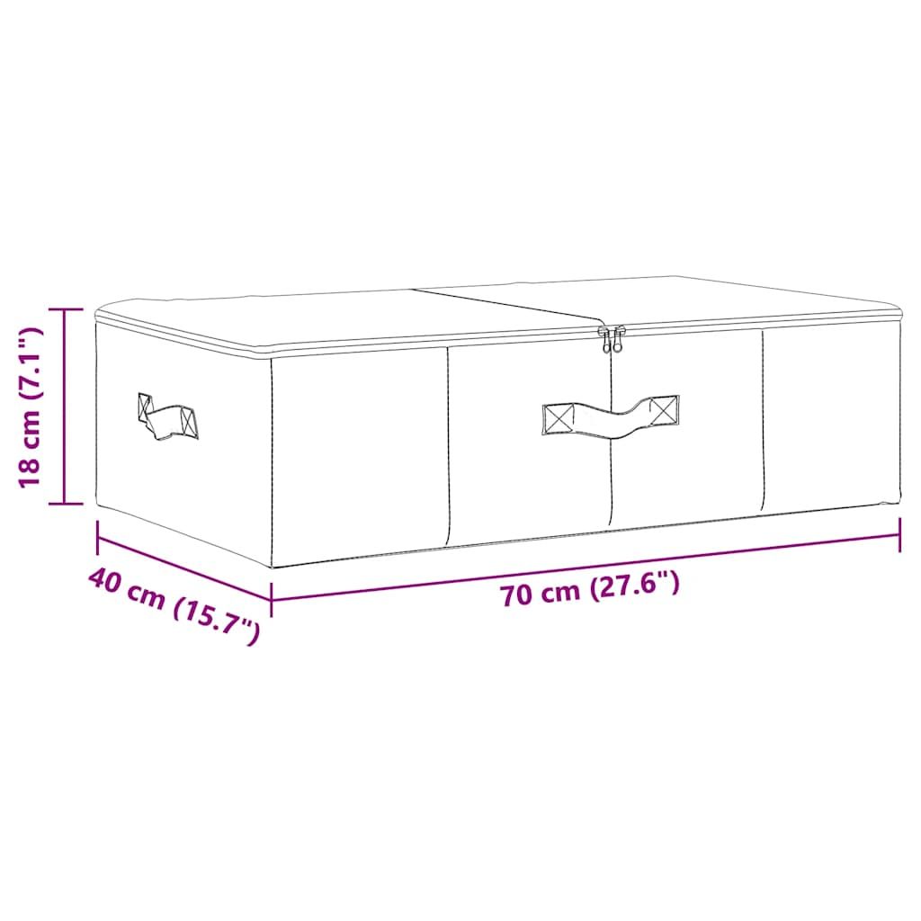 Aufbewahrungsboxen 2 Stk. Stoff 70x40x18 cm Creme