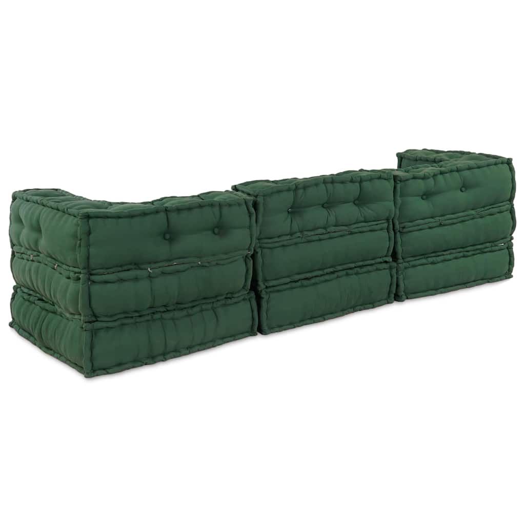 Modulare Sofagarnitur 3 pcs Grün Stoff