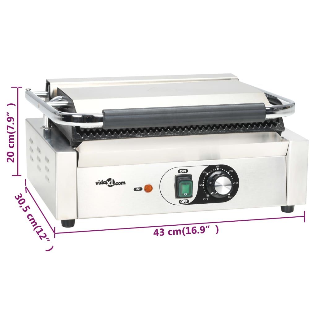 Gerillter Panini-Grill 2200 W 43x30,5x20 cm