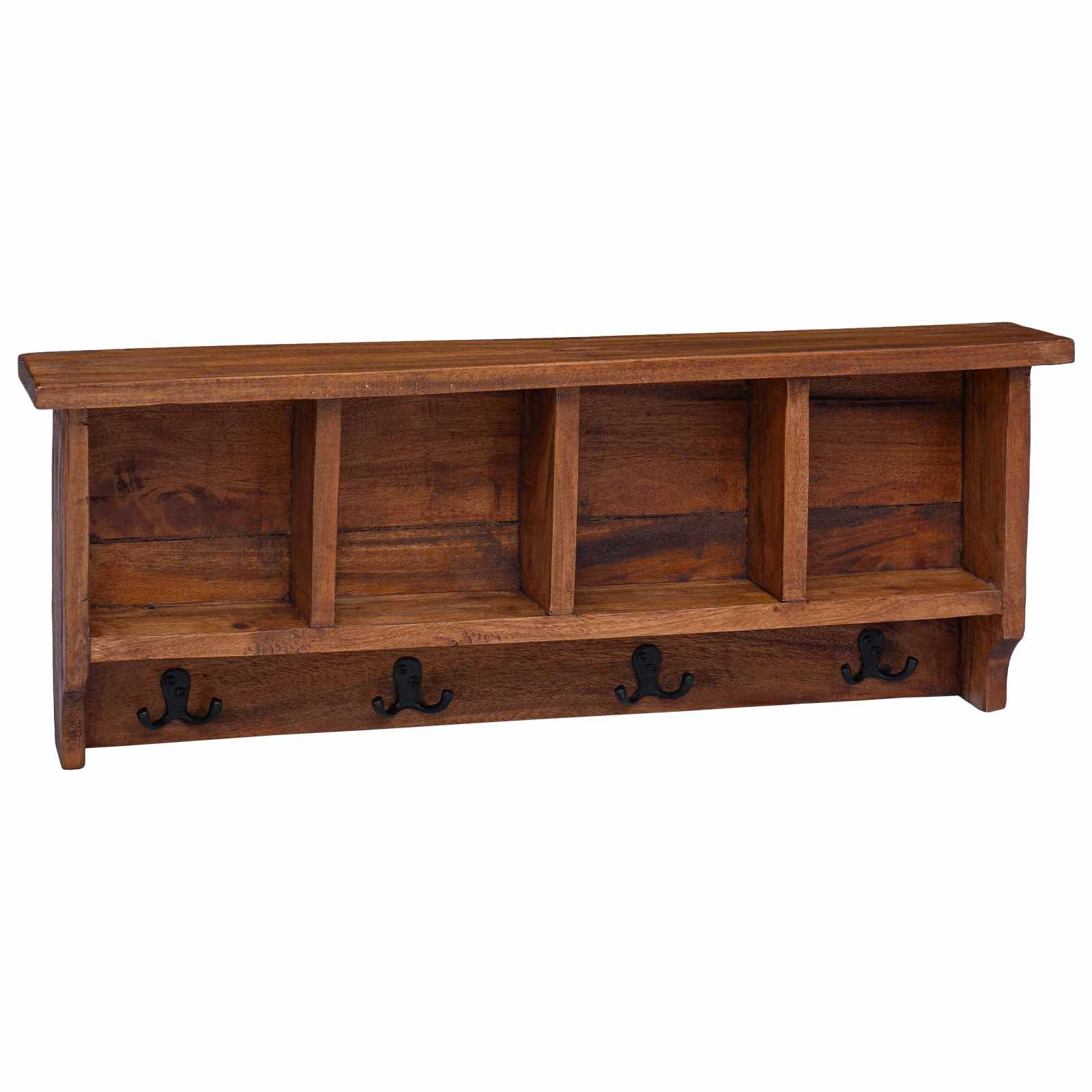 Kleiderbügel Braun 70 x 11 x 27 cm Massives Mahagoni Holz
