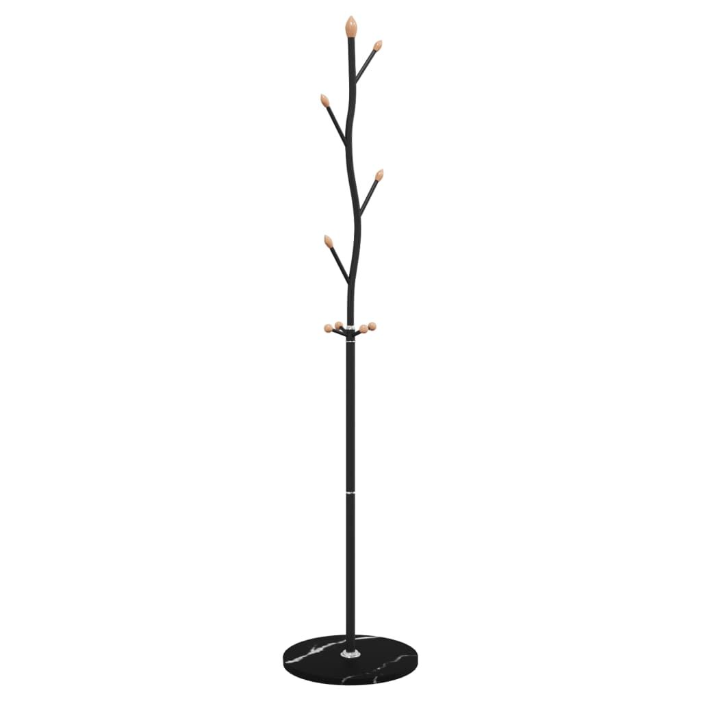 Garderobenständer Schwarz 177 cm Pulverbeschichtetes Eisen