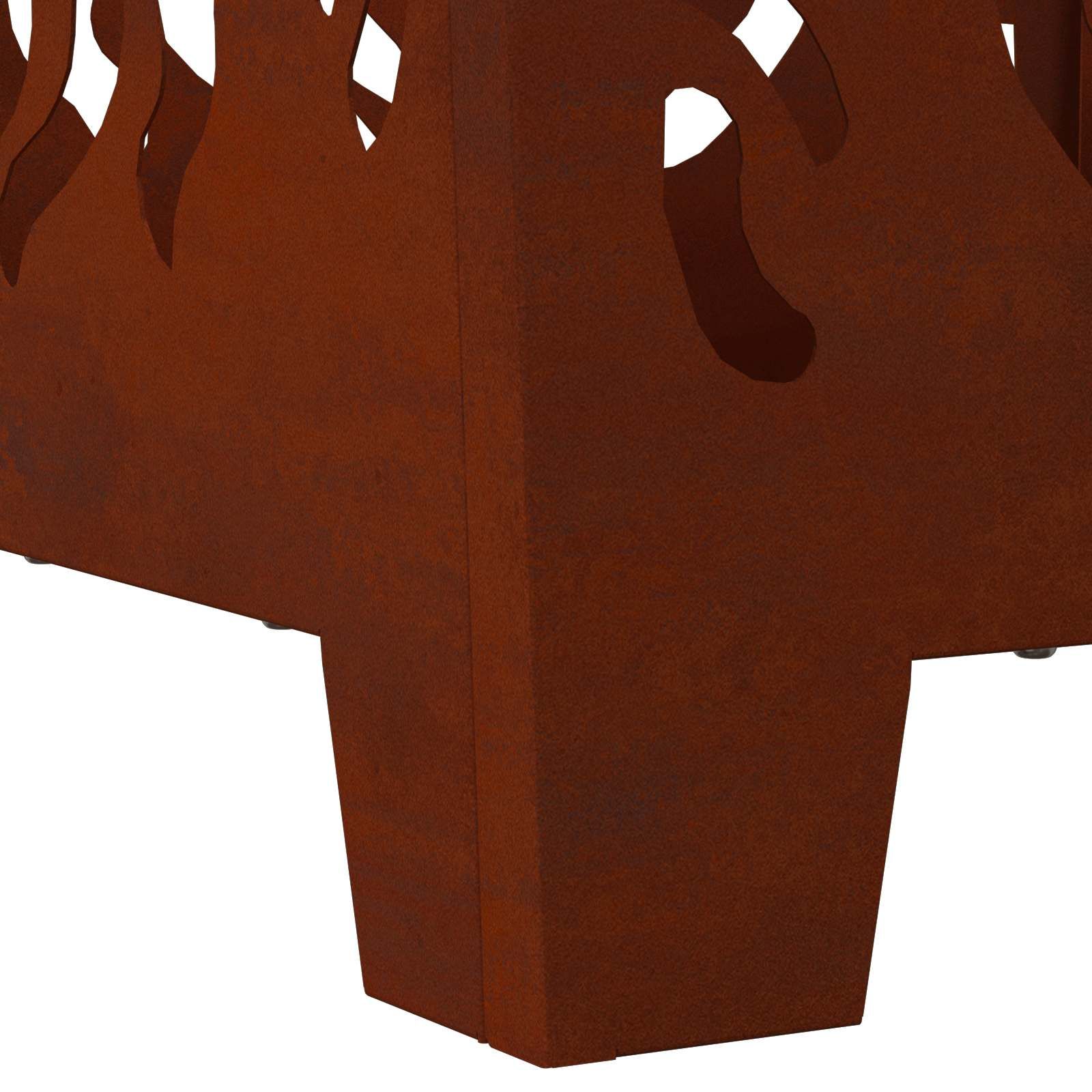 Feuerstelle Braun 40 x 40 x 40 cm Wetterfeststahl