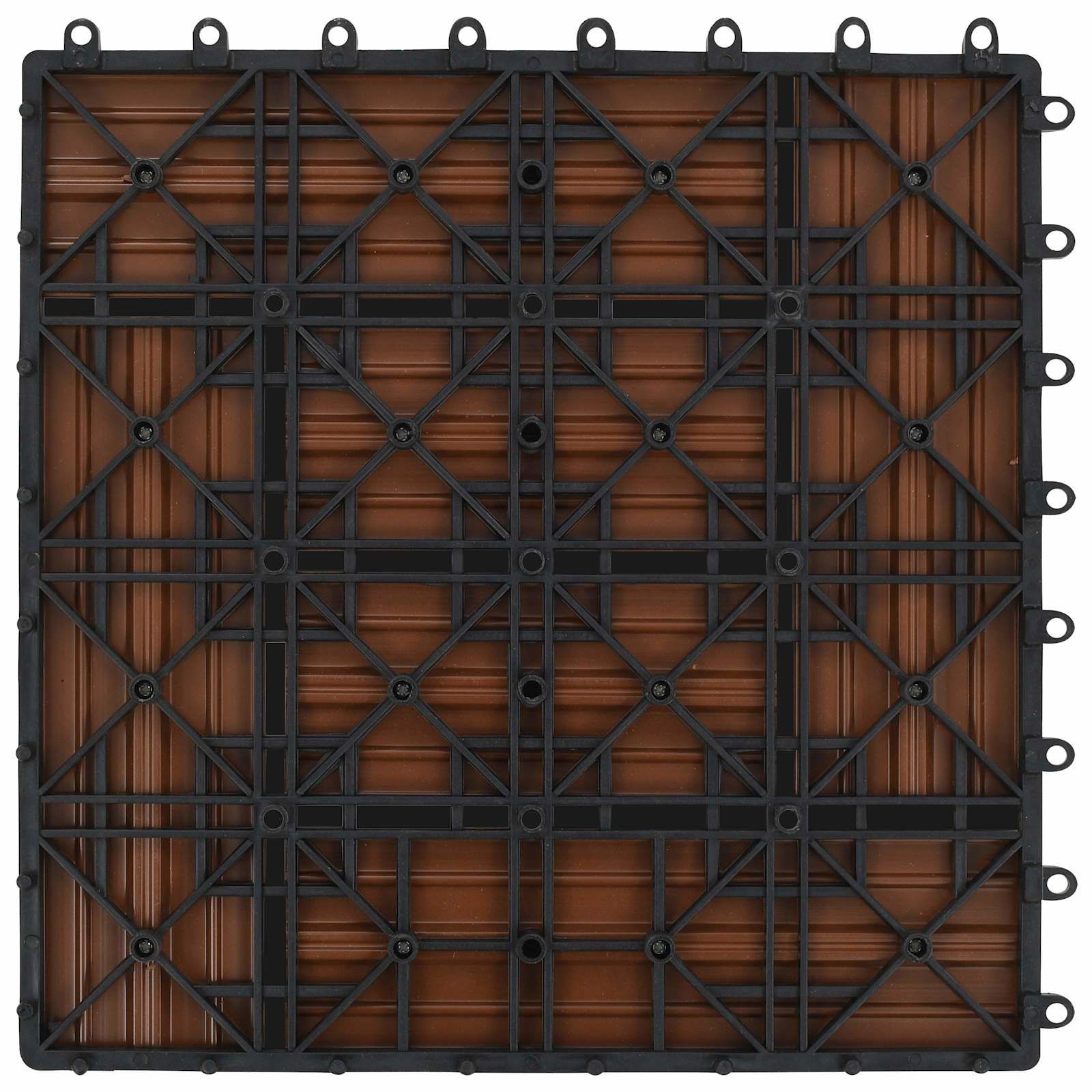 Terrassenfliese 22 stk. Braun 30 x 30 cm WPC