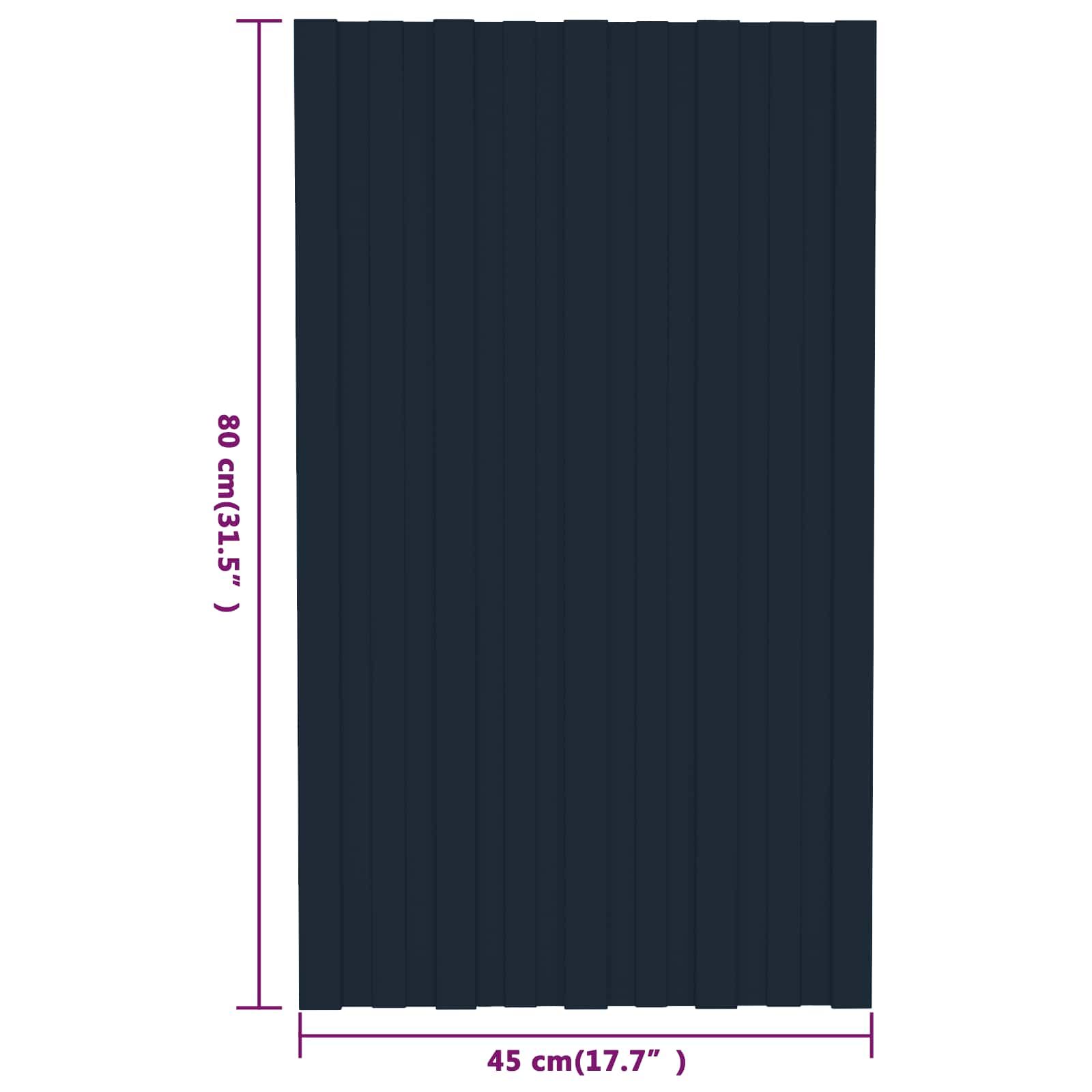 Dachpaneel 36 pcs Anthrazit 80 x 45 cm Verzinkter Stahl