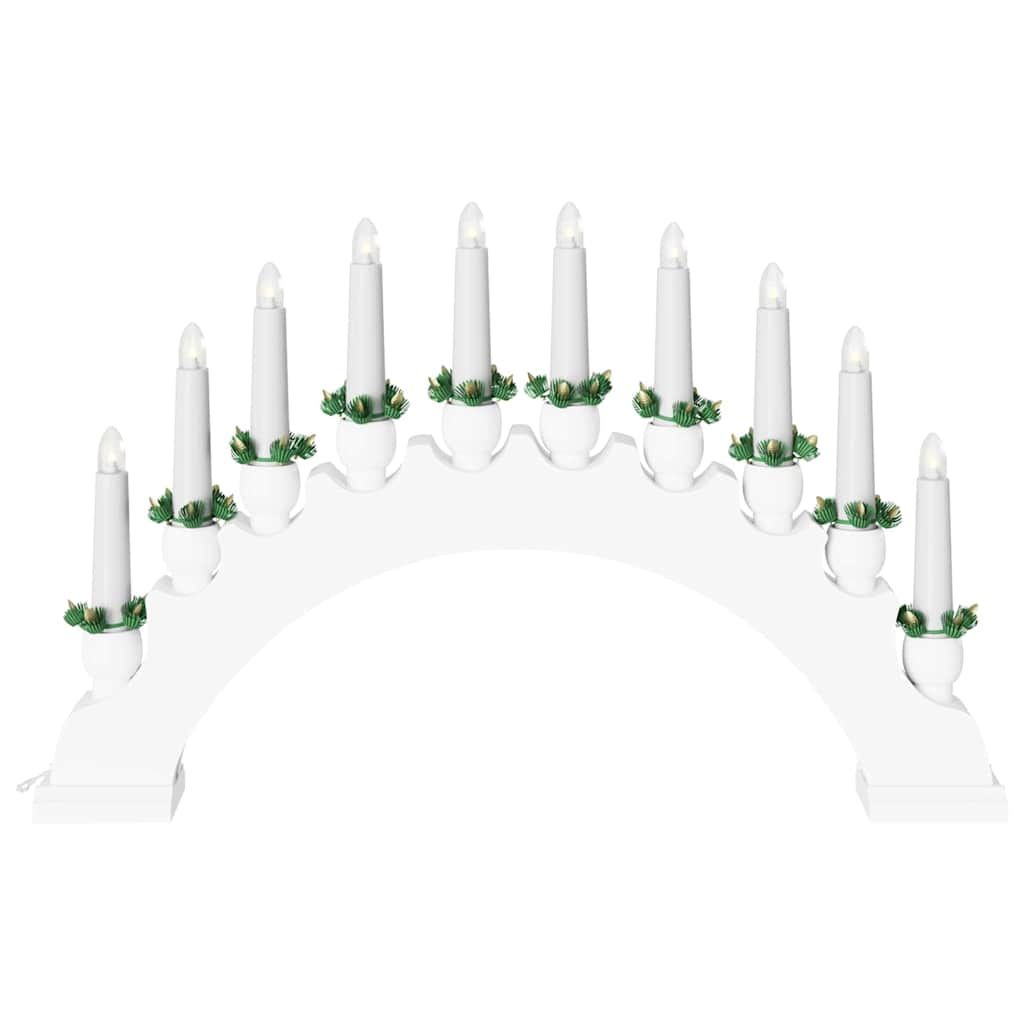 Weihnachtskerzenbogen mit 10 LED Kerzen Weiß 47 x 5 x 29 cm