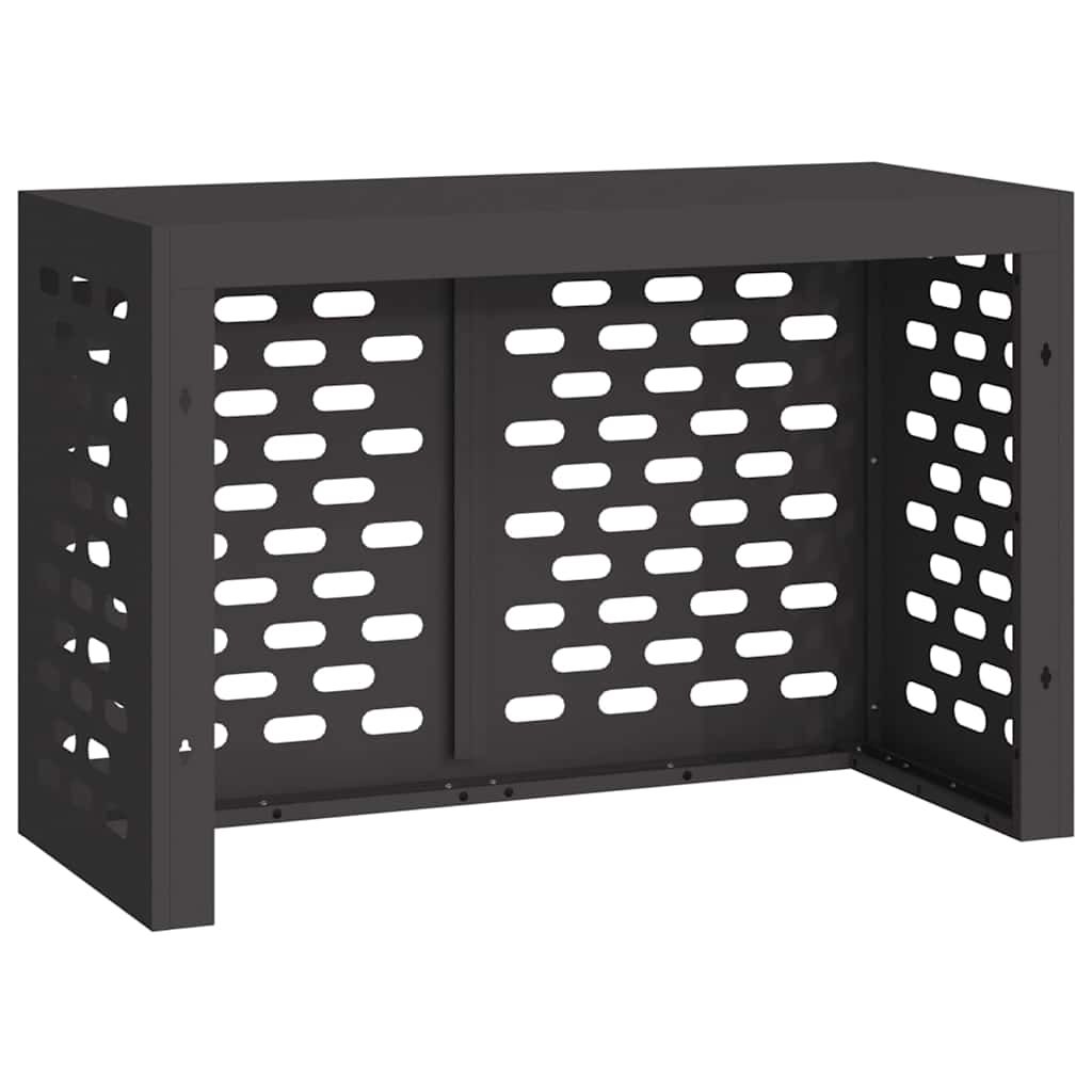 Klimaanlagenabdeckung Schwarz 90 x 40 x 60 cm Stahl