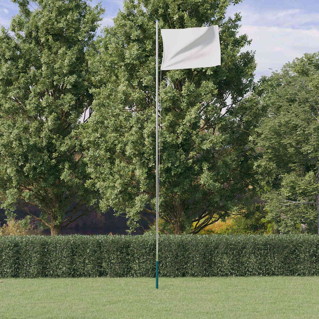 Fahnenmast Teilbar Silbern 6,08 m Aluminium