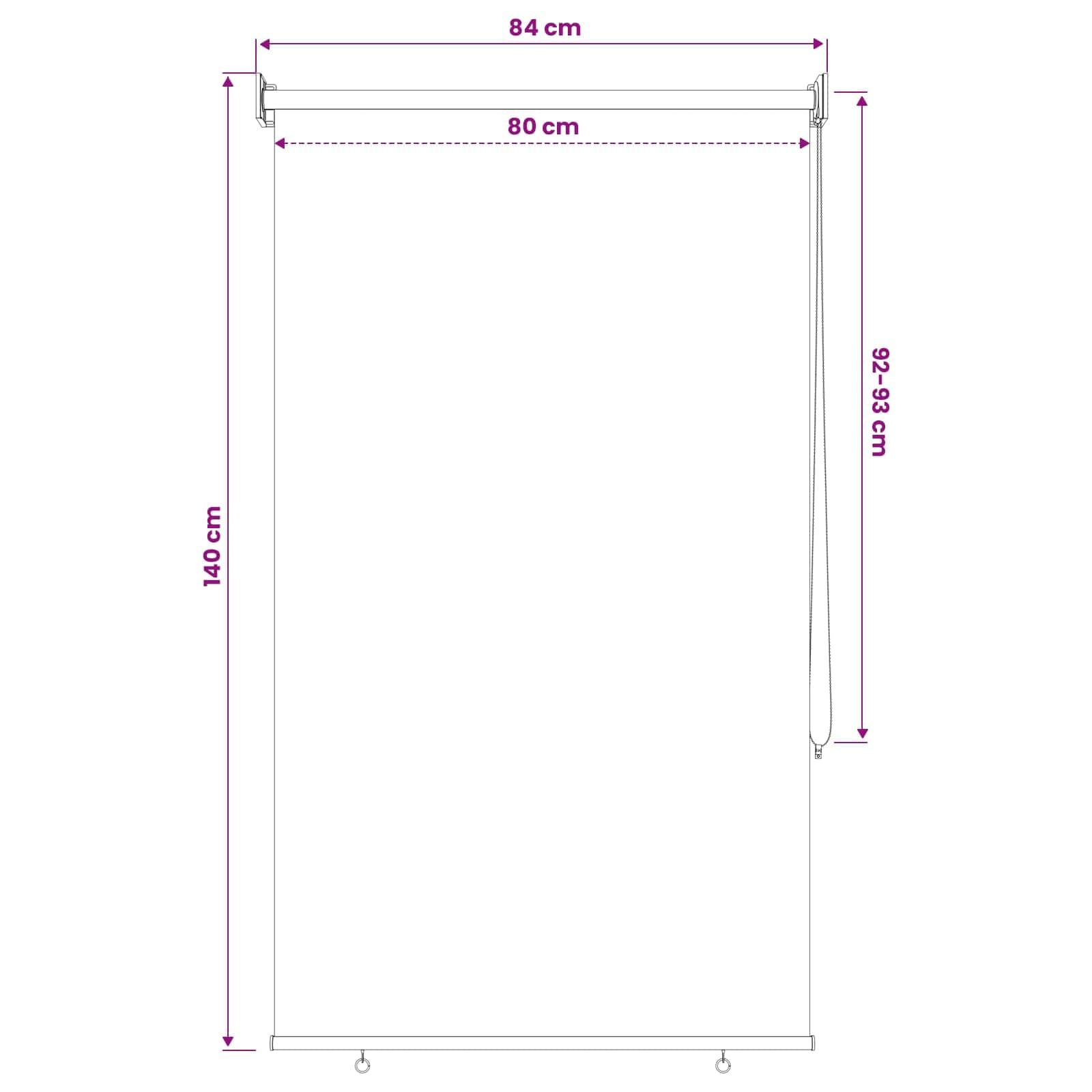Rollo mit UV-Schutz Taupe 80 x 140 cm Polyester