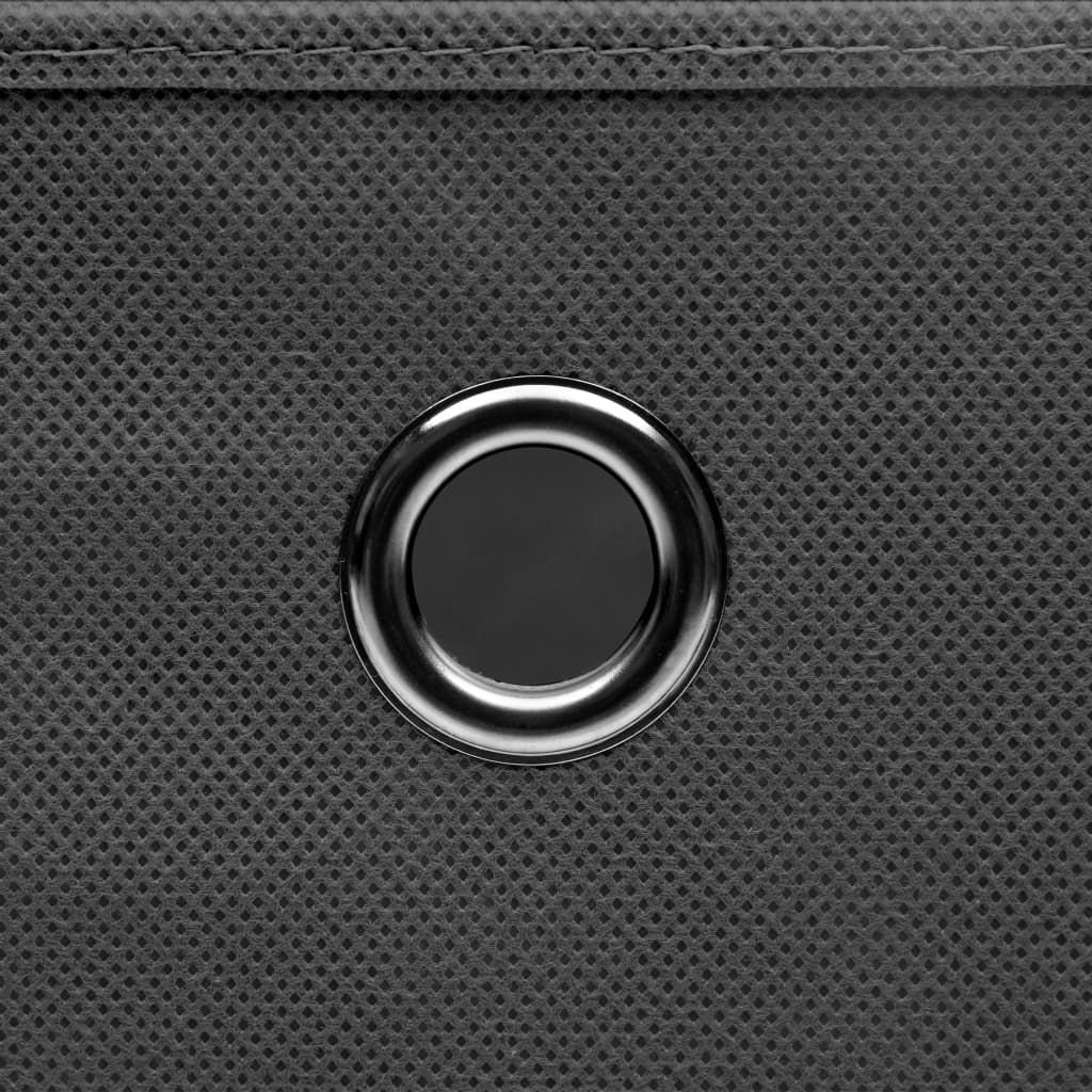 Aufbewahrungsboxen mit Deckeln 10 Stk. Grau 32x32x32 cm Stoff