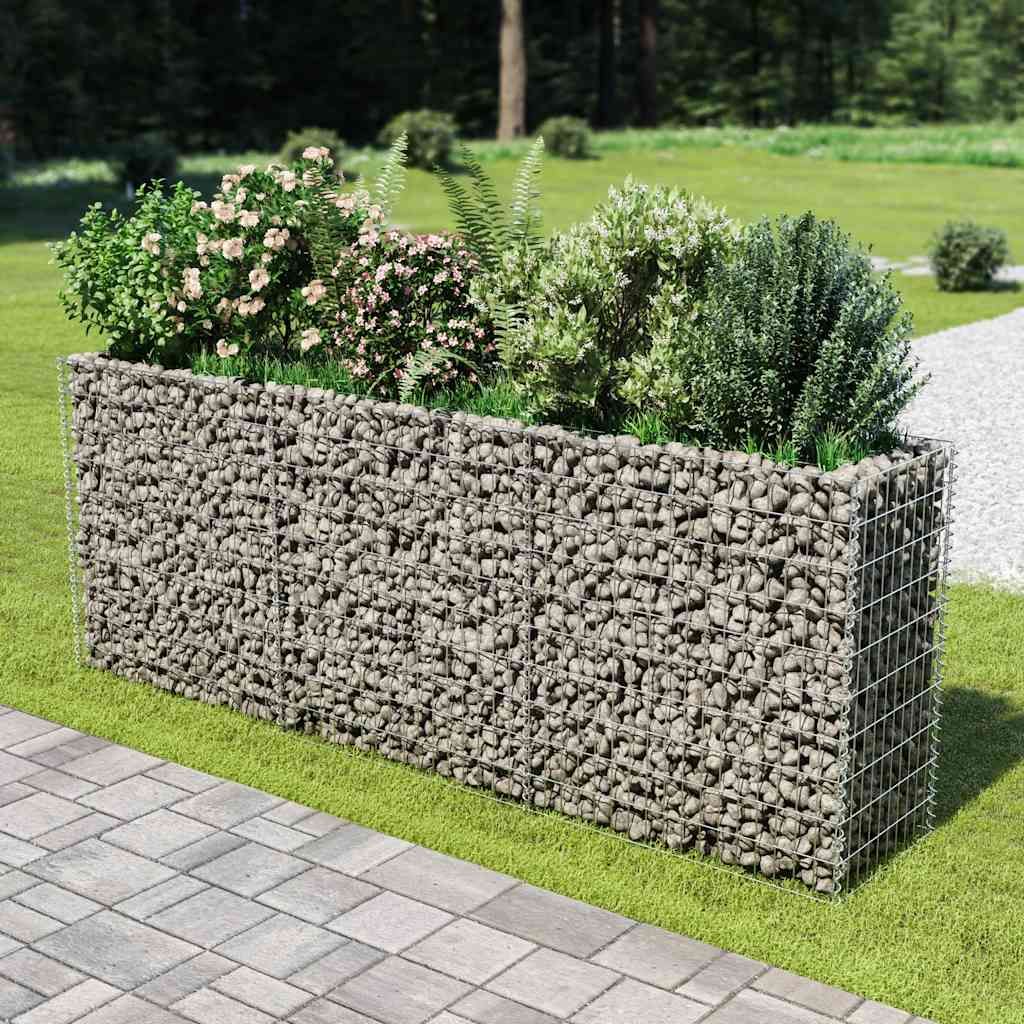 Gabionen-Hochbeet Verzinkter Stahl 270×50×100 cm