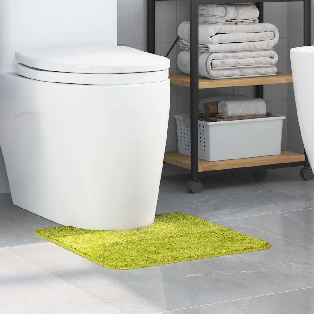 Rutschfeste Badematte mit Toilettenausschnitt Grün 50 x 50 cm