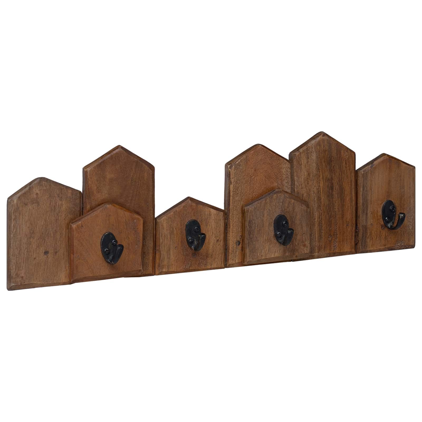 Kleiderbügel Braun 48 x 8 x 15 cm Massives Mahagoni Holz