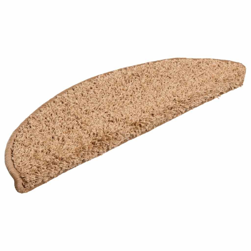 Stufenmatten 15 Stk. 56x17x3 cm Beige Halbrund