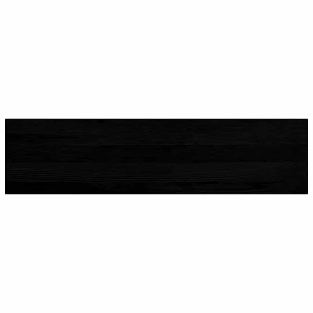 Treppenstufen 8 Stk. Braun-Schwarz 100x25x2 cm Massivholz Eiche
