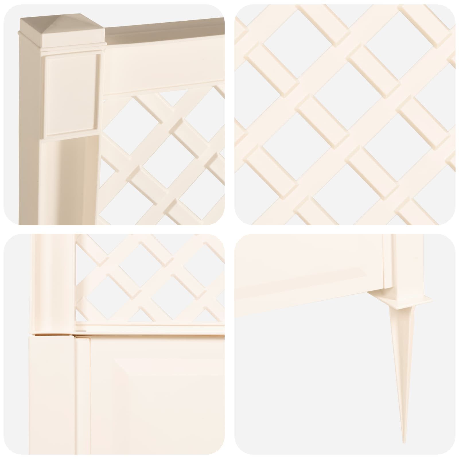 Trellis mit Spike Weiß 43 x 6 x 165 cm PP