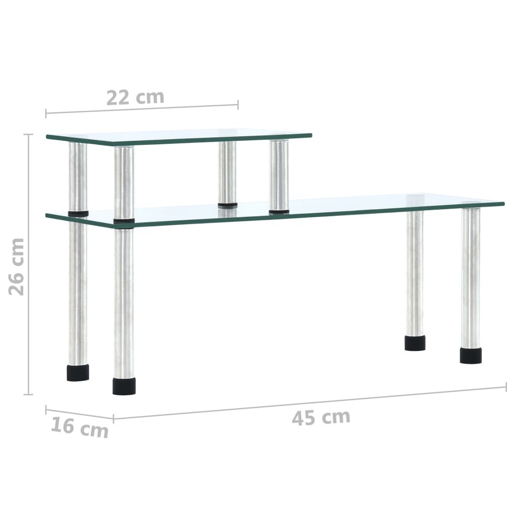 Küchenregal Transparent 45×16×26 cm Hartglas