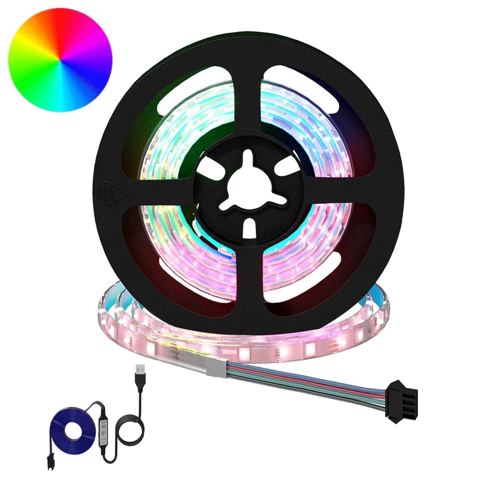 LED-Streifen 2 stk. Schwarz und Transparent