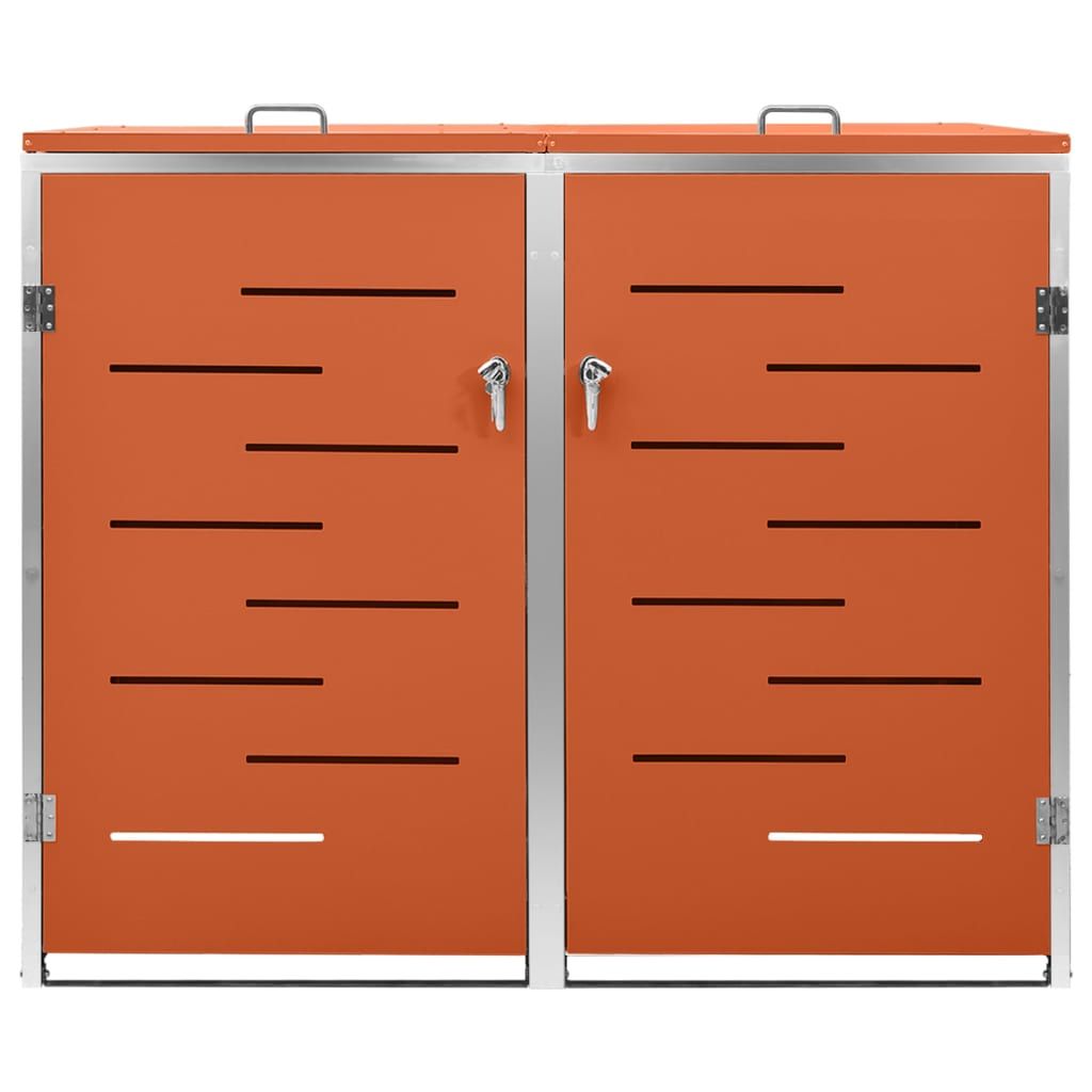 Mülltonnenbox für 2 Tonnen 138x77,5x112,5 cm Edelstahl