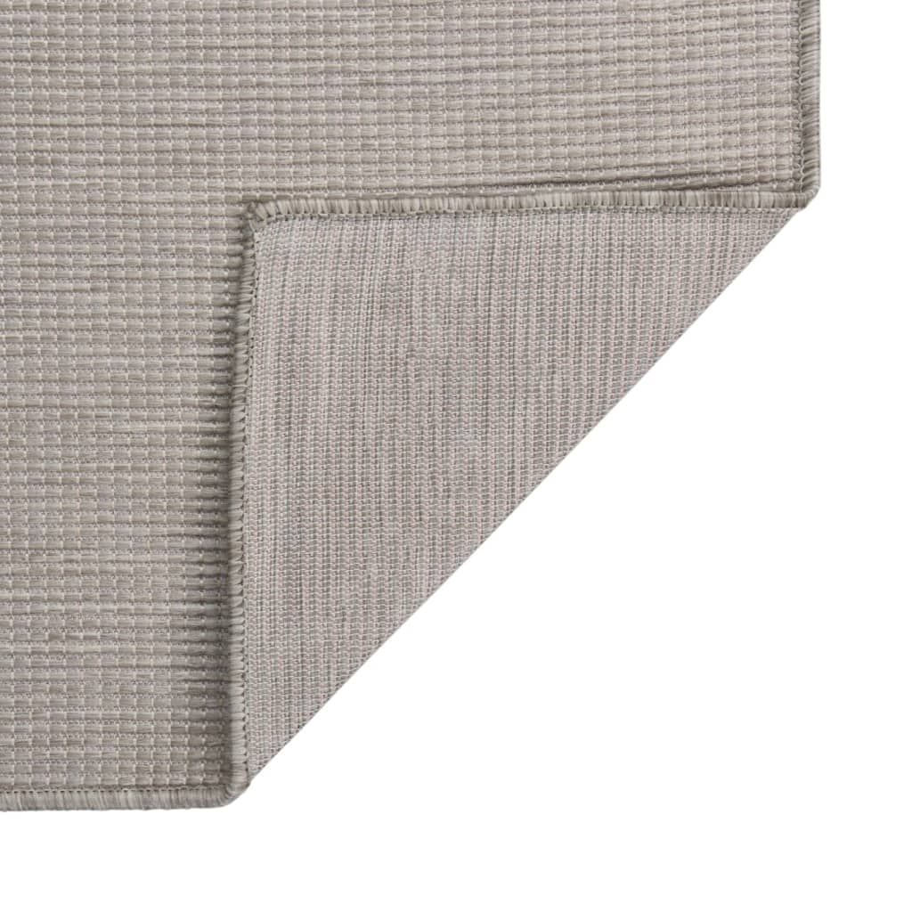 Outdoor-Teppich Flachgewebe 140x200 cm Hellgrau