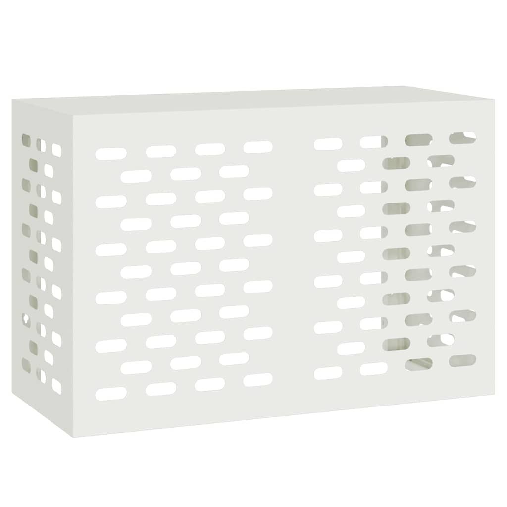 Klimaanlagenabdeckung Weiß 90 x 40 x 60 cm Stahl