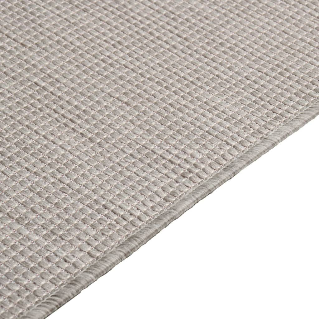 Outdoor-Teppich Flachgewebe 140x200 cm Hellgrau
