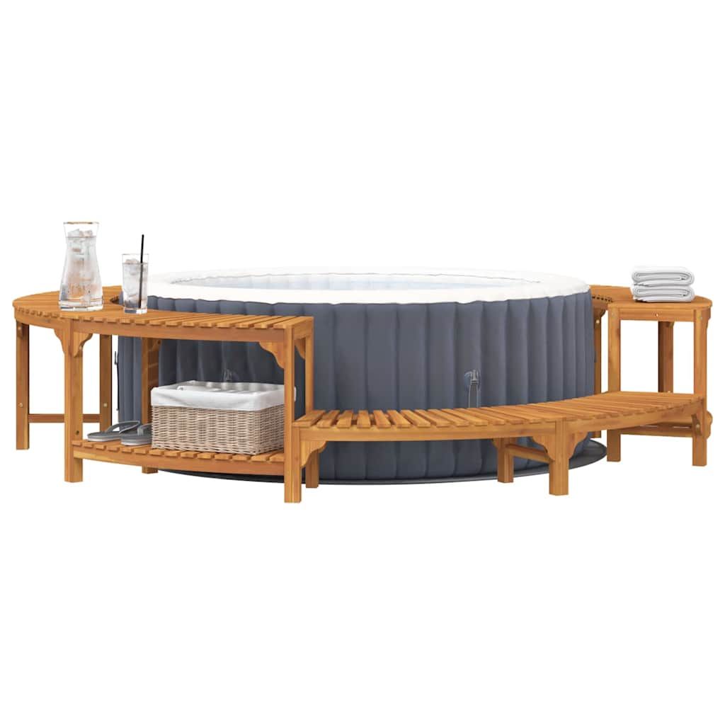 Whirlpool-Umrandung Massivholz Akazie Braun