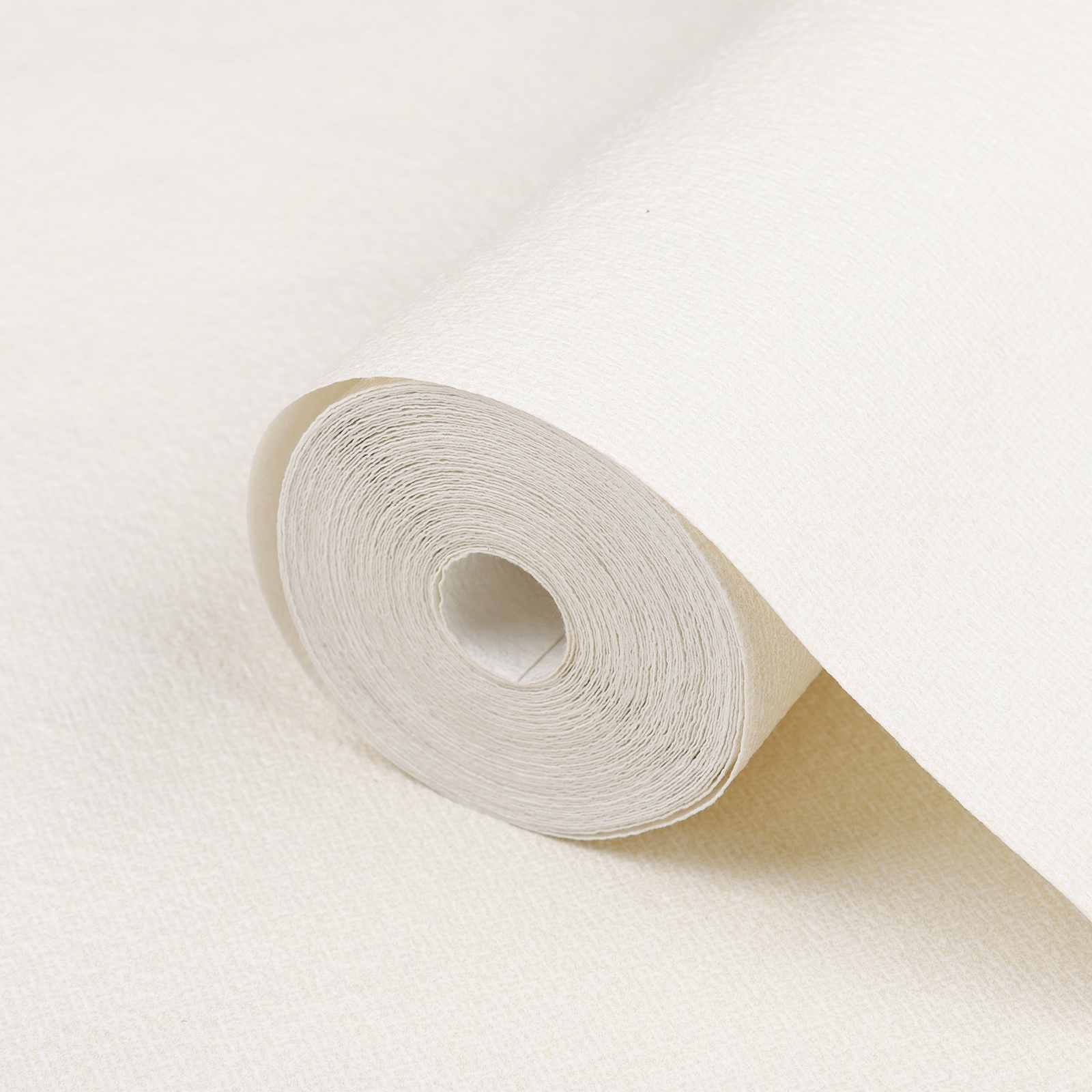 3D Solid Tapete Gestreift Cremeweiß 10 x 0,53 m Vliesstoff