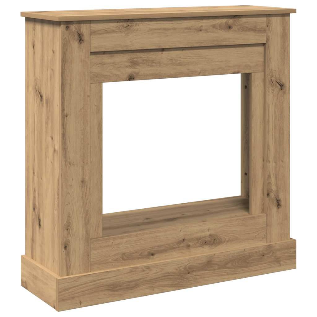 Kaminumrandung Artisan-Eiche 90x30x90 cm Holzwerkstoff