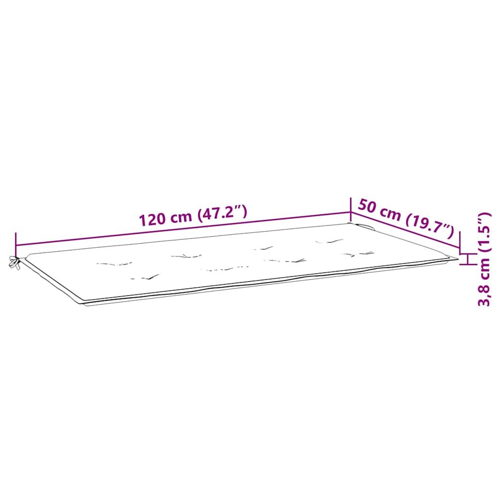 Gartenbank-Auflage Hellgrün 120x50x4 cm Oxford-Gewebe