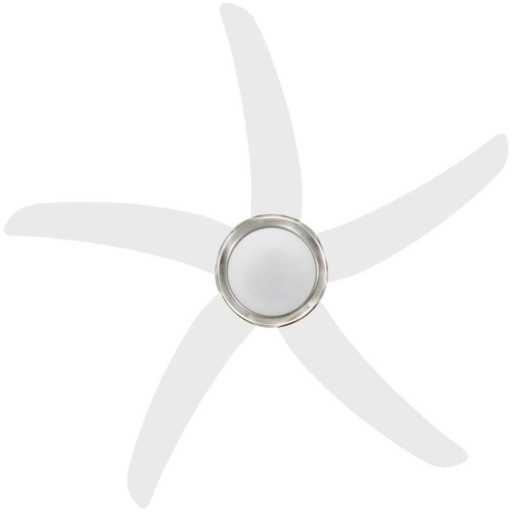 Dekorativer Deckenventilator mit Beleuchtung 128 cm Weiß