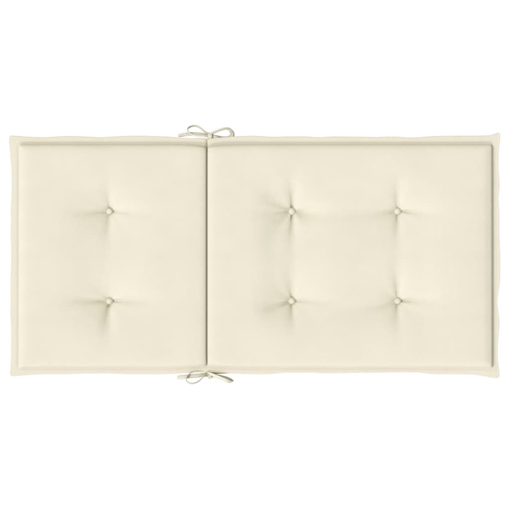 Gartenstuhlauflagen für Niedriglehner 6 Stk. Creme 100x50x3 cm