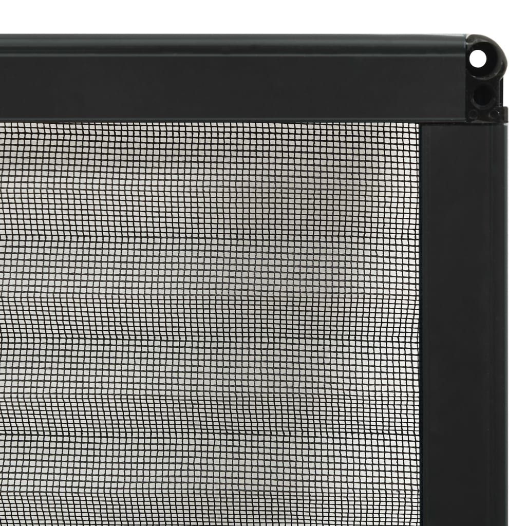 Insektenschutz-Plissee für Fenster Aluminium Anthrazit 80x160cm