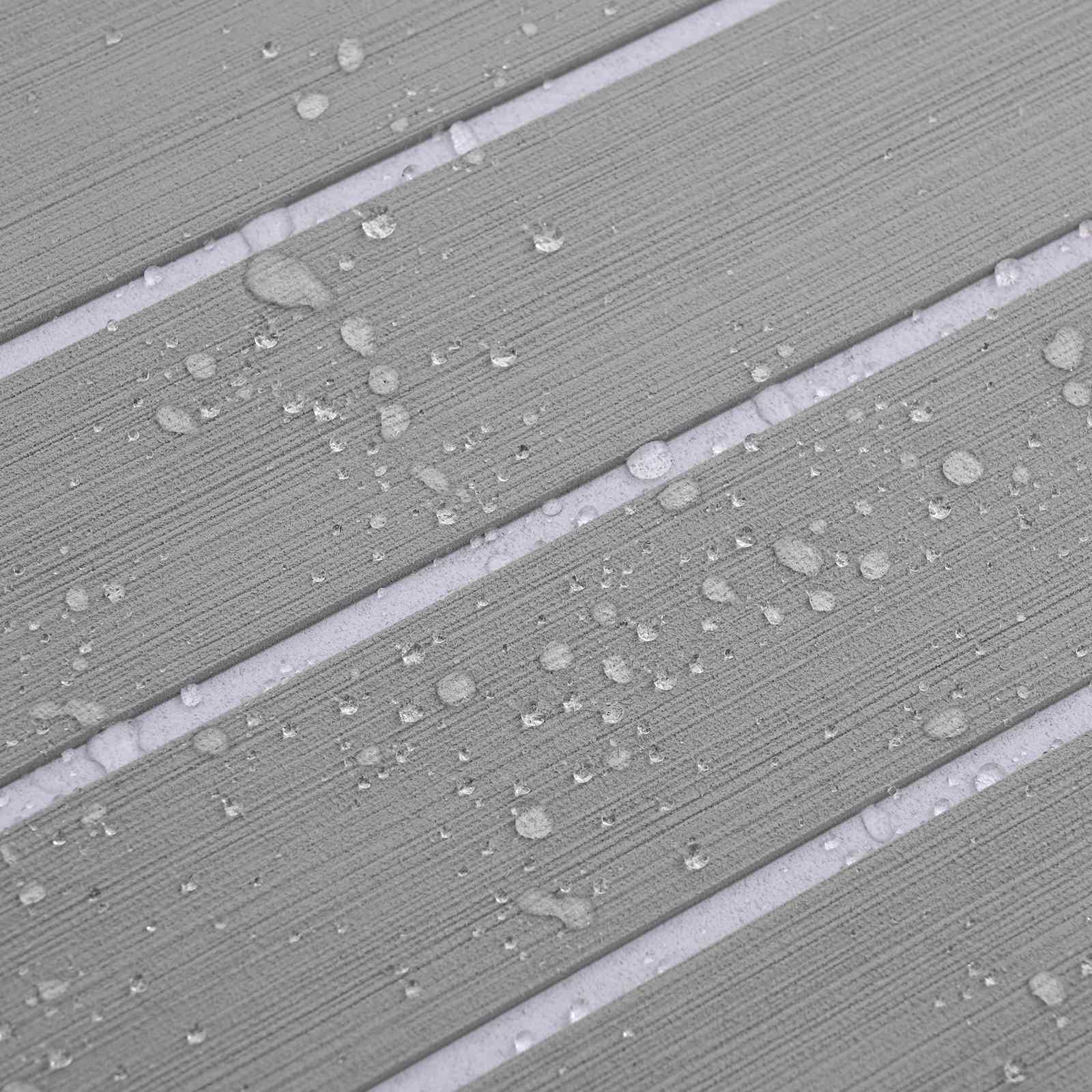 Bootsmatte Gestreift Hellgrau und Weiß 240 x 90 cm EVA