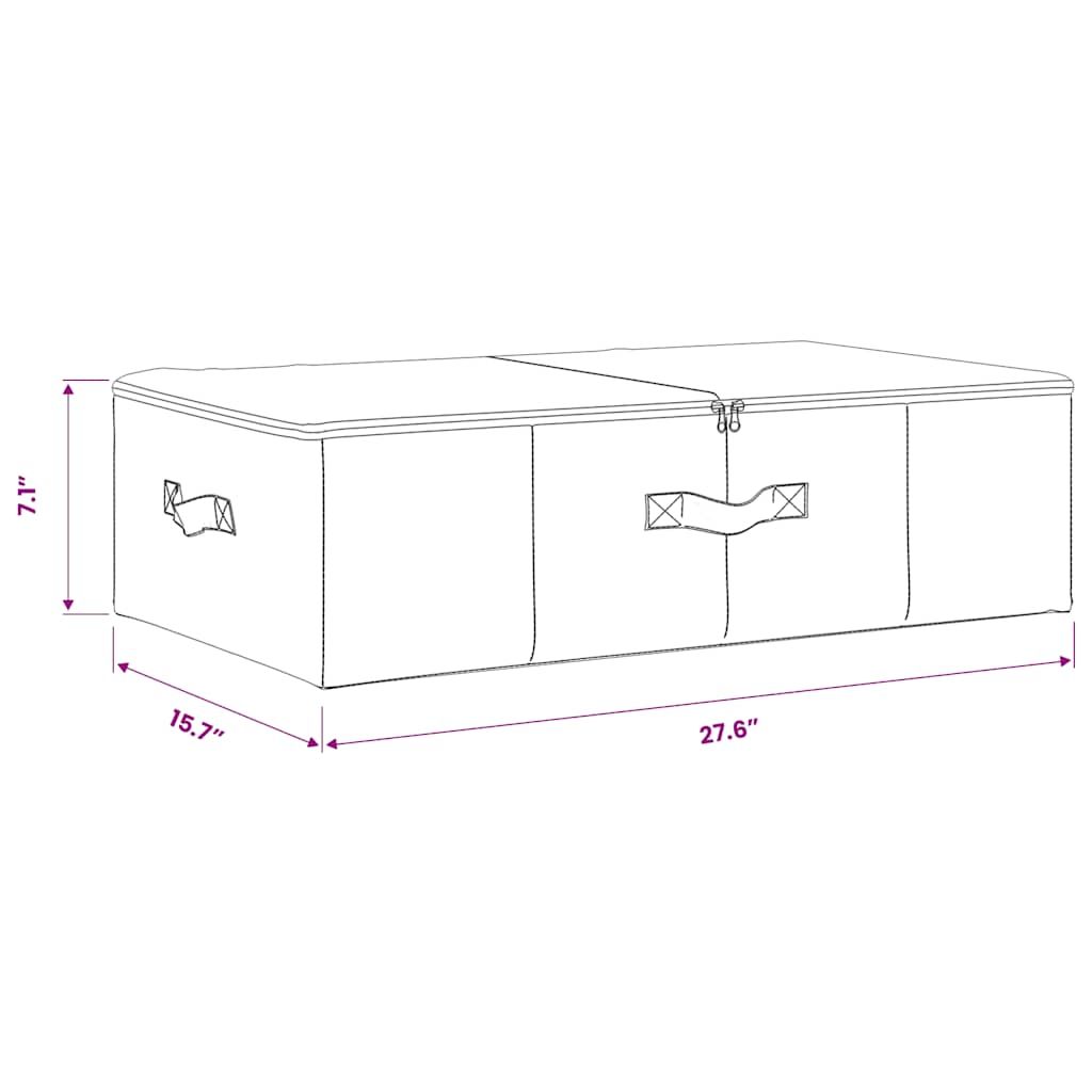 Aufbewahrungsbox Stoff 70x40x18 cm Creme