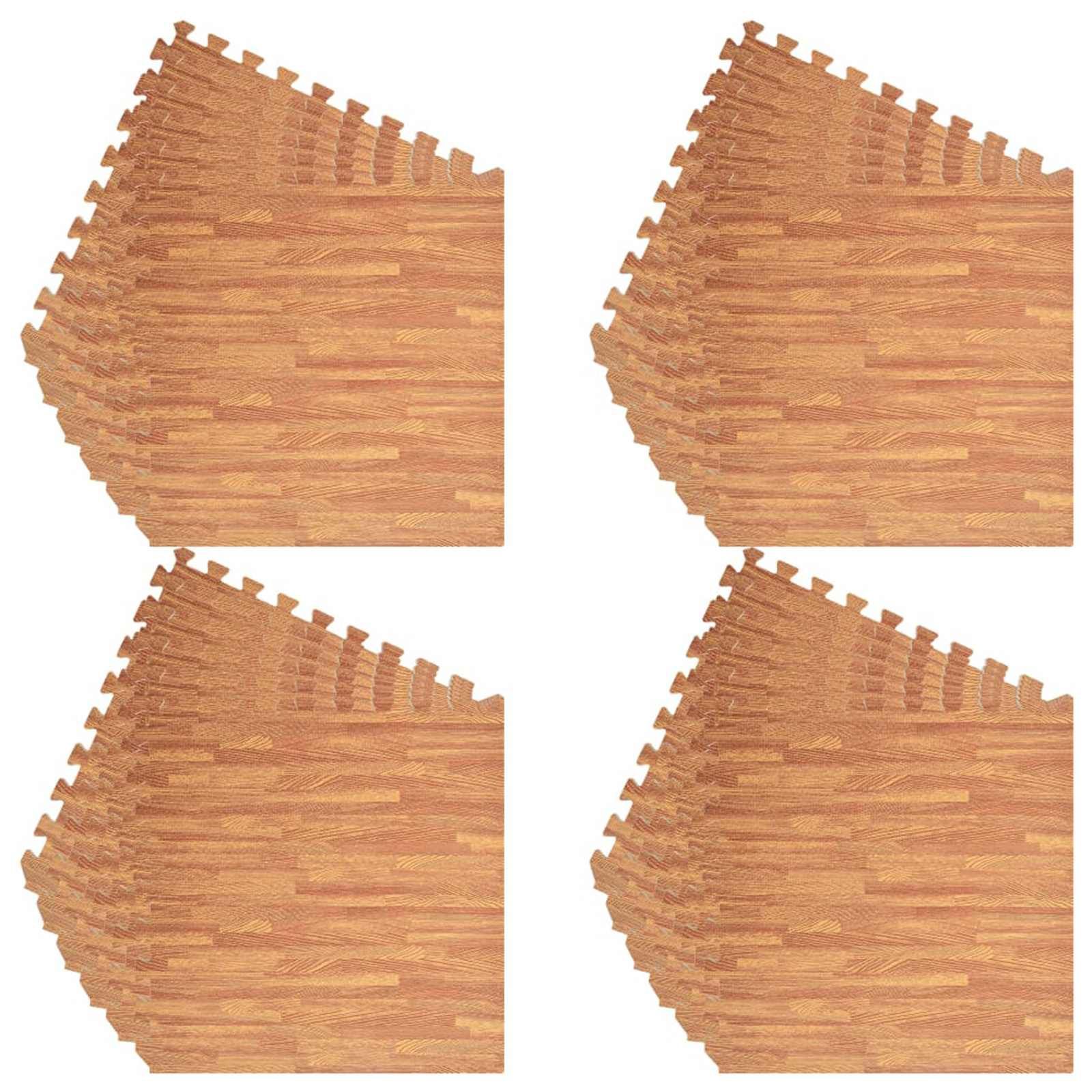 Pool Bodenschutzmatte 24 stk. Holz 8,64 ㎡ EVA-Schaum