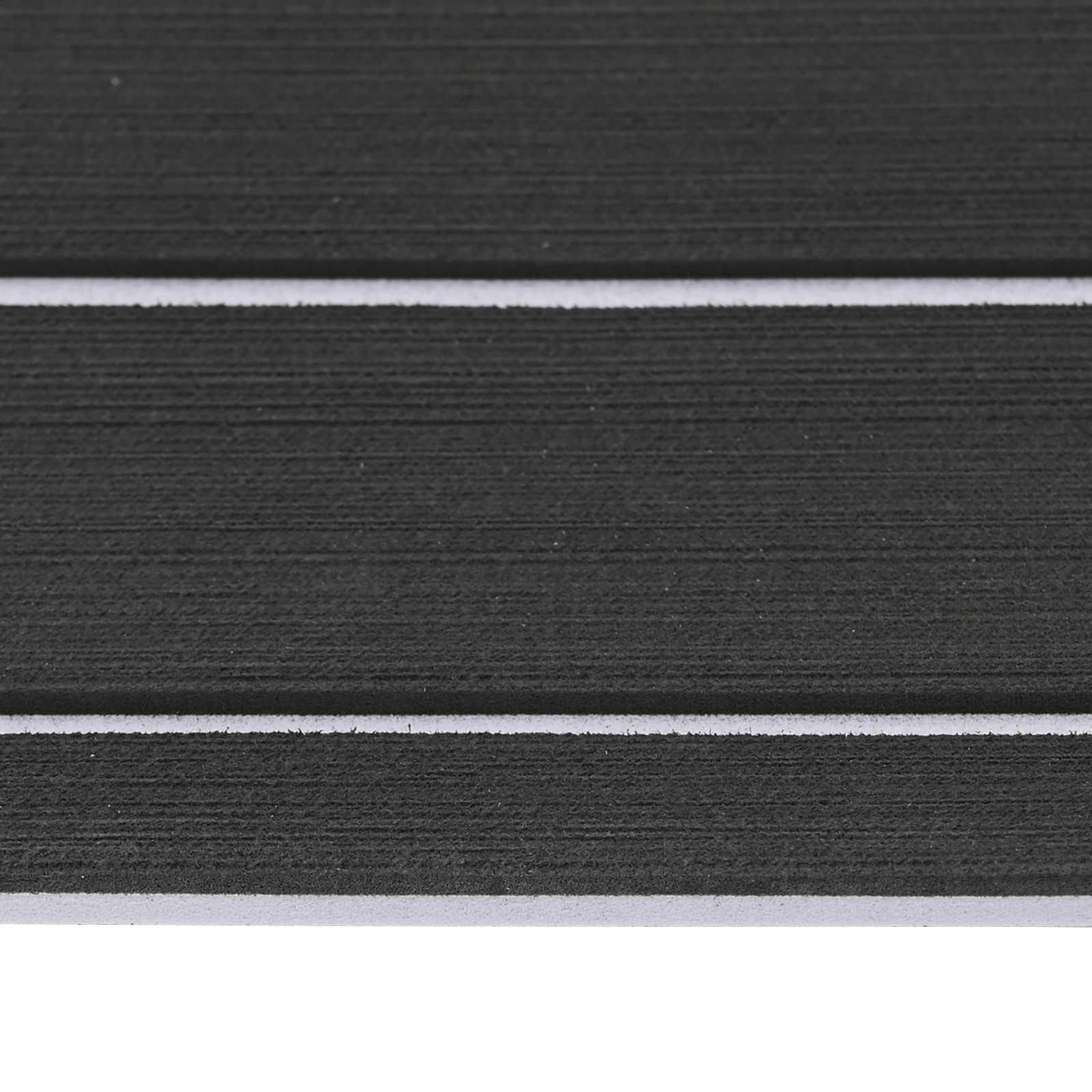 Bootsmatte Gestreift Dunkelgrau und Weiß 240 x 60 cm EVA