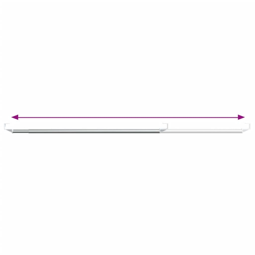 Gardinenstangen 2 Stk. Weiß und Silbern 40-60 cm Aluminium
